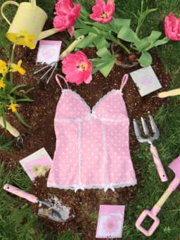 Women Y2k Fairycore Skirt Sets Dot Print Lace Trim Spaghetti Strap Sleeveless Cami Tops Mini Skirts 2 Pieces Outfits Clothes