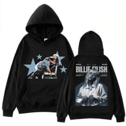 Billie Eilish Hit Me Hard and Soft Tour Hoodie Comfortable Soft Printed Pattern Casual Sweatshirt with Hip Hop Street Style