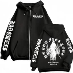 Bad Omens Do You Feel Love Ghost Zipper Hoodies Men Women Gothic Casual Zip Up Hooded High Quality Fleece Sweatshirt Jacket Coat