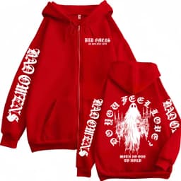 Bad Omens Do You Feel Love Ghost Zipper Hoodies Men Women Gothic Casual Zip Up Hooded High Quality Fleece Sweatshirt Jacket Coat