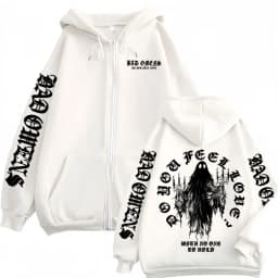 Bad Omens Do You Feel Love Ghost Zipper Hoodies Men Women Gothic Casual Zip Up Hooded High Quality Fleece Sweatshirt Jacket Coat