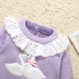 Baby Girl Rompers Clothes Cute Goose Knitted Newborn Infant Long Sleeve Jumpsuits Outfits One Piece Toddler Child Playsuits 0-9M