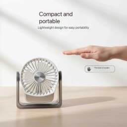 MEET SUN 500mAh Desktop Silent Mini Fan Handheld Cooling Fan Makeup Touch-Up Tool Summer Essential Personal Fan