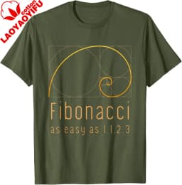 Fibonacci Sequence & Golden Ratio Math Nature T-Shirt Personalized T-shirt Mens Fashion Cotton Printed T-shirt Camiseta