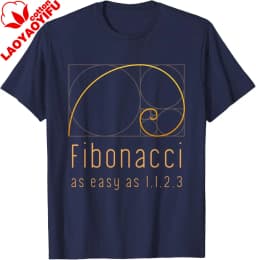 Fibonacci Sequence & Golden Ratio Math Nature T-Shirt Personalized T-shirt Mens Fashion Cotton Printed T-shirt Camiseta