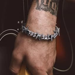 Stainless Steel Thorn Cuban Link Chains Bracelet for Men Women Barbed Wire Chain Bracelets Adjustable Punk Emo Style Jewelry