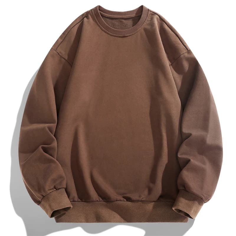 2026 Spring Autumn Men's Solid Color Sweatshirt Round Neck Pullover Men Clothing Harajuku Streetwear Sweatshirt Basic Hoodies