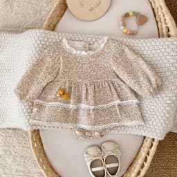 Summer 0-2 Years Old Baby Girls Baby Soft  Cool Beautiful Beige  Flower Skirt Dress Toddler Infant  One Piece Lace  Outfit  Suit