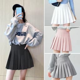 Pink Summer Children's Skirt With Shorts Spring Korea Style Clothes A Line High Waist Mini Dress Black Pleated Skirt for Girl