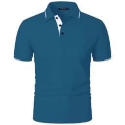 Mens Summer Classic Short Sleeve Polo Tops Button Placket Regular Fit and Solid Lightweight Casual Outdoor Pullover Topss