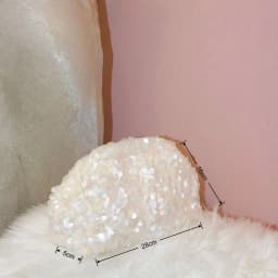 White Sequined Clutch Bag Versatile Beaded Chain Shoulder Bag Fashion High-end Bridal Party Handbag Trendy Clip Bag Evening Bag