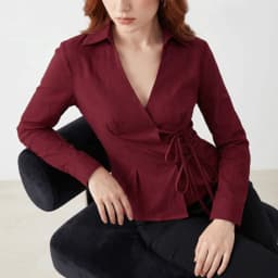 Sweet Long-sleeved Slim Fit Shirt V-neck Y2K Office Aesthetic Blouse Harajuku Waist Up Cardigan Top Lady
