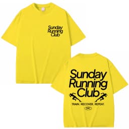 Sunday Running Club Graphic T-Shirt Men Women Sport Trendy Novelty T Shirt Oversized Pure Cotton Casual T Shirts Streetwear Male