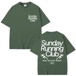 Sunday Running Club Graphic T-Shirt Men Women Sport Trendy Novelty T Shirt Oversized Pure Cotton Casual T Shirts Streetwear Male