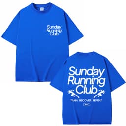 Sunday Running Club Graphic T-Shirt Men Women Sport Trendy Novelty T Shirt Oversized Pure Cotton Casual T Shirts Streetwear Male