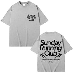 Sunday Running Club Graphic T-Shirt Men Women Sport Trendy Novelty T Shirt Oversized Pure Cotton Casual T Shirts Streetwear Male