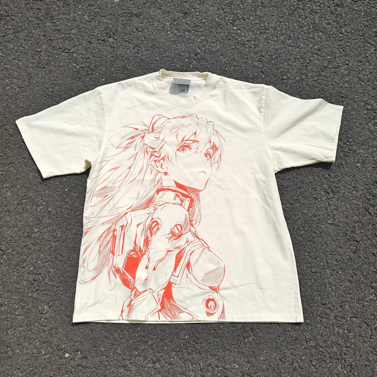 2026 New Neon Genesis Evangelion Asuka Printed Short Sleeve T-shirt Men's and Women's T-shirt Men's Top Sports T-shirt Y2k Tee