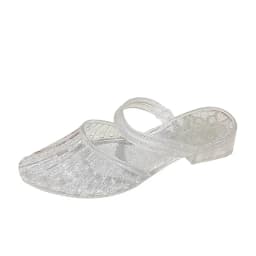 Women'S 2 In 1 Transparent Crystal Plastic Jelly Sandals Non Slip Glitter Pointed Toe Summer Casual Outdoor Beach Flat Slippers