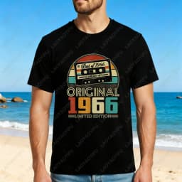 Cassette Tape Best Of 1966 Original Limited Edition Vintage Design Unisex Cotton T-Shirt Beach Summer Retro Style Fashion Gift