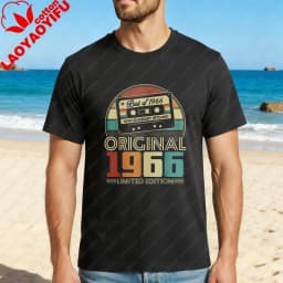 Cassette Tape Best Of 1966 Original Limited Edition Vintage Design Unisex Cotton T-Shirt Beach Summer Retro Style Fashion Gift