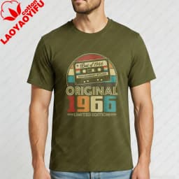 Cassette Tape Best Of 1966 Original Limited Edition Vintage Design Unisex Cotton T-Shirt Beach Summer Retro Style Fashion Gift