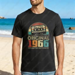 Cassette Tape Best Of 1966 Original Limited Edition Vintage Design Unisex Cotton T-Shirt Beach Summer Retro Style Fashion Gift