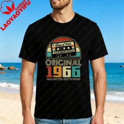 Cassette Tape Best Of 1966 Original Limited Edition Vintage Design Unisex Cotton T-Shirt Beach Summer Retro Style Fashion Gift