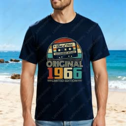Cassette Tape Best Of 1966 Original Limited Edition Vintage Design Unisex Cotton T-Shirt Beach Summer Retro Style Fashion Gift