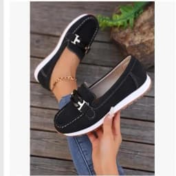 Spring New Women's Buckle Low-top Casual Shoes Fashion Round-toed Vulcanized Shoes Comfortable Slip-on Women's Flat Shoes