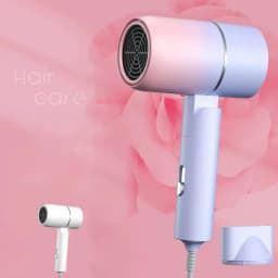 Portable Mini Folding Hairdryer 220V-240V 750W with Carrying Bag Hot Air Anion Hair Care for Home Travel Hair Dryer Blow Drier