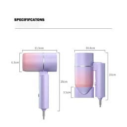 Portable Mini Folding Hairdryer 220V-240V 750W with Carrying Bag Hot Air Anion Hair Care for Home Travel Hair Dryer Blow Drier