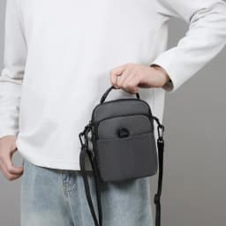 Men's Crossbody Bag Multi-Pocket Oxford Sling Shoulder Pouch Compact Travel Daily Commute Organizer for Phone Essentials