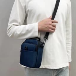 Men's Crossbody Bag Multi-Pocket Oxford Sling Shoulder Pouch Compact Travel Daily Commute Organizer for Phone Essentials