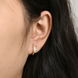 Lnngy Certified 2.5mm Moissanite Earrings 14K Gold Filled Hoop Earring For Women Temperament Versatile Female Jewelry Gift
