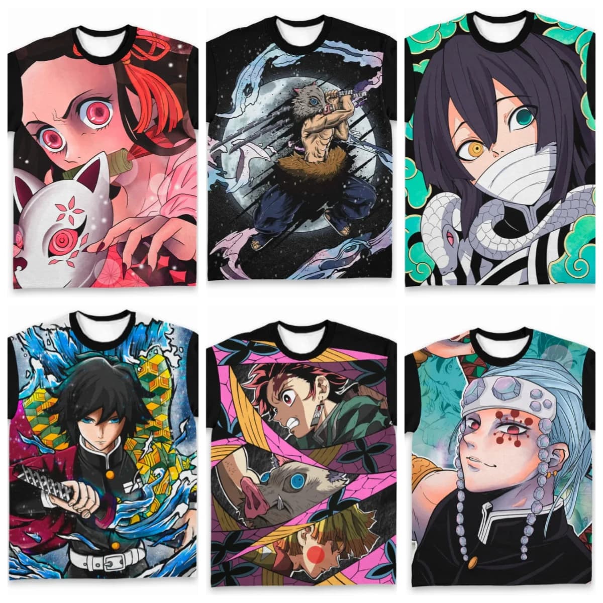 Demon Slayer Adult and Children, Subculture Sweet and Cool Style 3D Printed T-shirt, Shorts Friend Style