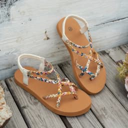 Fashionable Lightweight Large Size Beach Sandals for Women Summer New Round Head Comfortable Fish Mouth Casual Sandals