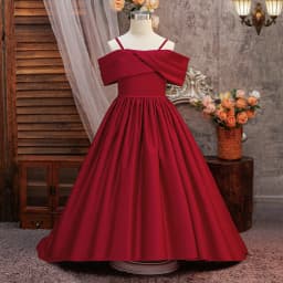 Elegant Fold Bridesmaids Party Girls Dress Formal Wedding Birthday Prom Gown Gala Girl Graduation Pageant Princess Evening Dress