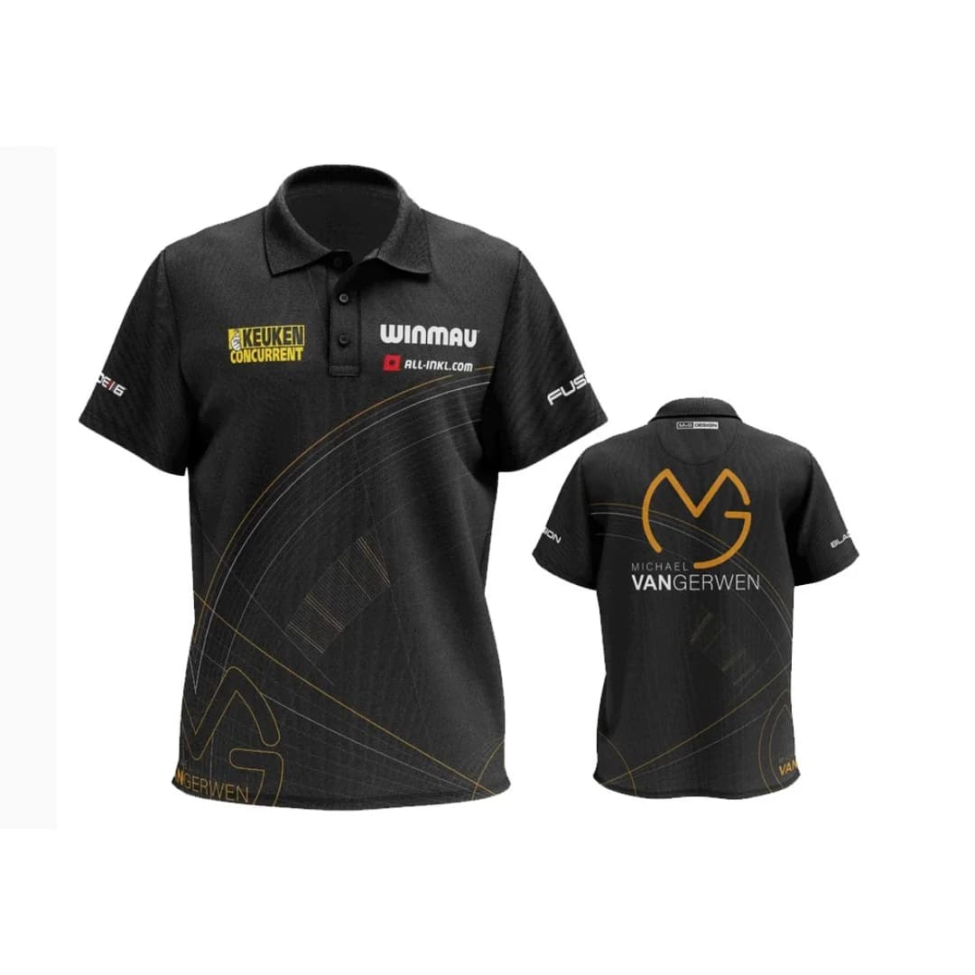 2026 Michael van Gerwen Dartshirt Official dart competition jersey Summer Sports Men's T-Shirt Children's Clothing Tee