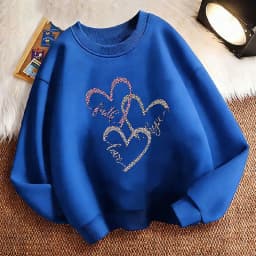 Funny Hoodie Children's Pullover Spring Leopard Print with Love Heart Design Crew Neck Graphic Sweatshirt Boy/Girl Kids Hoody