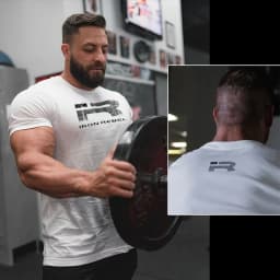 2026 GYM IR Fitness Short Sleeve Cuff Sports Stretch Sweat-absorbing Loose Hem Breathable American Muscular T-shirt Top