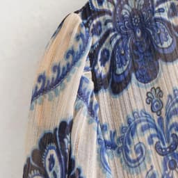 Women's Spring Summer Casual V-Neck Long Sleeve Printed Maxi Dress, Lightweight and Comfortable for Daily Wear