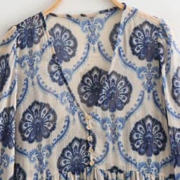 Women's Spring Summer Casual V-Neck Long Sleeve Printed Maxi Dress, Lightweight and Comfortable for Daily Wear