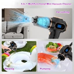 TINSOL Wireless Vacuum Cleaner Dual Use for Home and Car High Power Home Appliance With Display Screen Carpet Sofa Car Cleaner
