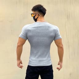 Men's Summer Quick Dry Tight Short Sleeve T-Shirt Gym Fitness Muscle Bodybuilding Training Slim Fit Casual Sports Tops Male