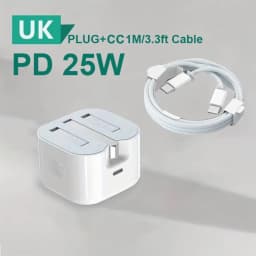British Standard Charger USB C For iPhone 15 14 13 Pro Quick Charge PD 25W Fast Charging Travel Wall Charger Power Adapter