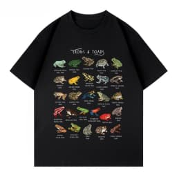 Frog, Frog, Toad, Fun Animal Science, Leisure T-shirt, Men's and Women's Luxury Brand Top