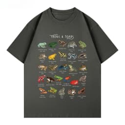 Frog, Frog, Toad, Fun Animal Science, Leisure T-shirt, Men's and Women's Luxury Brand Top