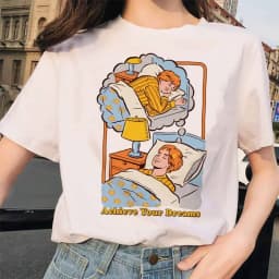 Lets Summon Demons Aesthetics T Shirt Women Summer Casual Harajuku Cartoon Print Satan Short Sleeve Tops Camiseta Mujer