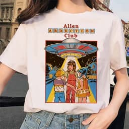 Lets Summon Demons Aesthetics T Shirt Women Summer Casual Harajuku Cartoon Print Satan Short Sleeve Tops Camiseta Mujer