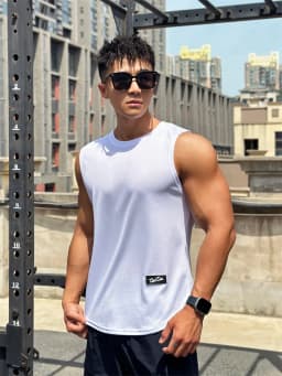 Vest 2026 Trend Men's Sleeveless Breathable Quick-drying Pullover Solid Color Crewneck Mesh Sports Fitness Vest Summer New